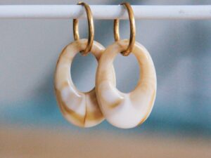 Y Oorbellen resin druppel