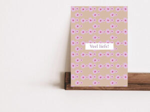 Kaart veel liefs lila