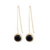 Oorbellen hanger glaskristal zwart