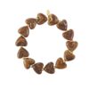 Armband hartjes bruin