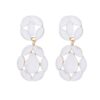Oorbellen ovaal glaskristal wit